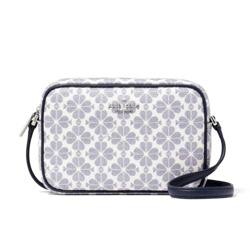 New Kate Spade Signature Spade Flower Mini Camera Bag Navy Multi